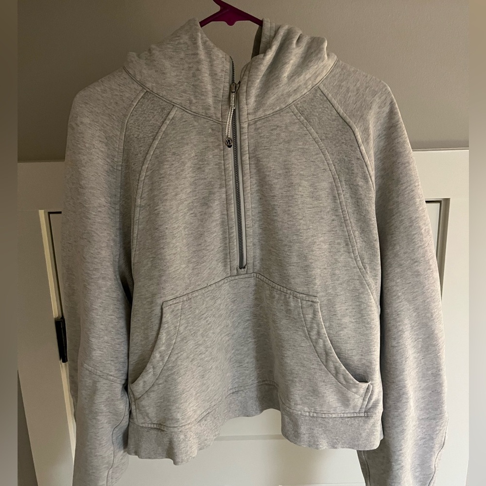 lululemon athletica Light Gray Half-Zip Hoodie